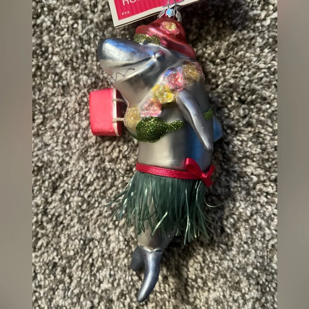 Target Glass Tropical Shark Ornament